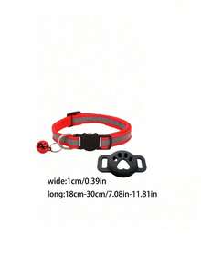 1 pieza Collar de AirTag con diseño de huella de pata adorable, con soporte y campana, hebilla de , diseño clásico a cuadros ajustable para gatos y perros pequeños, accesorios para mascotas, regalo - Multicolor - Ver 8