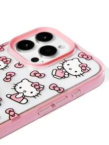 HELLO KITTY AND FRIENDS | SHEIN 卡通圖案粉色手機殼附掛繩，防摔保護 11-17 手機殼 - 彩色 - 查看 5