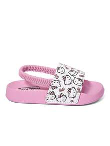 HELLO KITTY AND FRIENDS | SHEIN 可愛卡通星星彈力帶粉色女孩彩虹兒童一腳蹬拖鞋 幼兒與嬰兒防滑快乾浴室拖鞋 - 淡紫色 - 查看 8
