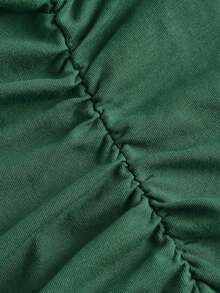 ROMWE PUNK Contrast Lace Halter Top - Green - View 3