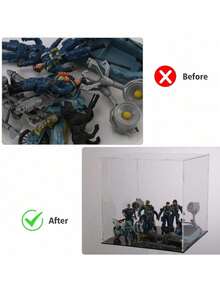 Transparent Acrylic Display Boxes, Available In 11 Sizes, Diy Assembly, Suitable For Displaying Models, Building Blocks, Crafts, And Souvenirs, And Providing Dust Protection. - 5mm Black PVC Base - View 15