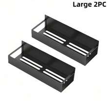 1/2PCS Magnetic Side Storage Rack, Suitable For Refrigerator And Washing Machine - No Drilling Required, Fashionable Black Metal Surface, Wall-Mounted Spice Organizer, Great For Laundry Essentials Bathroom - Multicolor - View 17