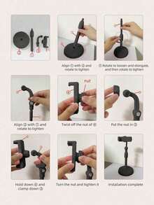 1PC Adjustable ABS Waterproof Tripod Phone Stand Multi Angle Stable Clip For Video Gaming Vlog Bedroom Decor Father Gift RV Essential - Phone Stand - View 4