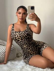 SHEIN SXY 女款夏季休閒純色無袖連身褲 - 彩色 - 查看 2