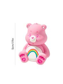 SHEIN X Care Bears 1個熊形Q字裝飾品，桌面擺飾，禮物 - 粉色 - 查看 3