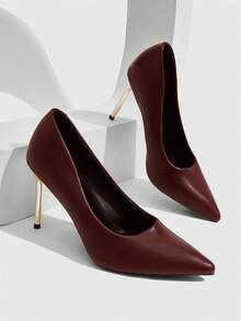CUCCOO SZL Women's High-Heeled Shoes Are Sexy - Burgundy - View 1