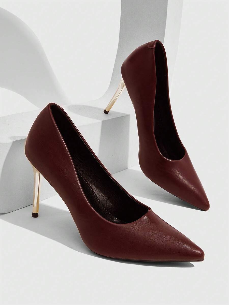 CUCCOO SZL Women's High-Heeled Shoes Are Sexy - Burgundy - View 1