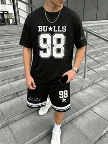 Casuvi Kids 青少年男孩短袖圓領T恤 + 口袋短褲 2件套 - 彩色 - 查看 1