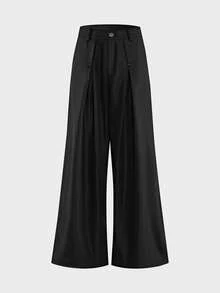 AXEPEAK Men's Solid Color Casual Versatile Daily Wear Long Pants - Black - View 2
