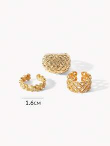 Opalesca 18K Gold-Plated Fashionable Exquisite Design Ring - Yellow Gold - View 11