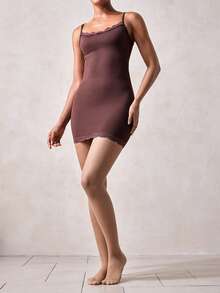 Veilyse 1双女士性感杏色薄丝袜，时尚简约防滑，适合休闲、办公、户外穿着 - 杏色 - 查看 5