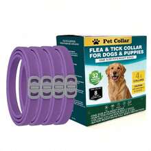 4 Pcs Tick Collars For Cats And Tick Collars For Dogs. These Waterproof And Adjustable Collars Fit Both Adult And Young Cats And Dogs, Are Available In Multiple Colors, Odorless And Non-Greasy, And Can Kill Fleas, Ticks And Their Larvae - Purple - View 10