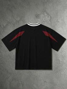 Gritte Field Men's Letter & Number Print Short Sleeve Basketball Jersey - Multicolor - View 2