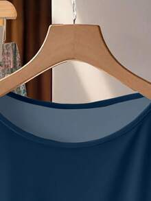 SHEIN Clasi 女款 2 件套 蝴蝶結領襯衫與寬鬆直筒長褲 - 彩色 - 查看 3