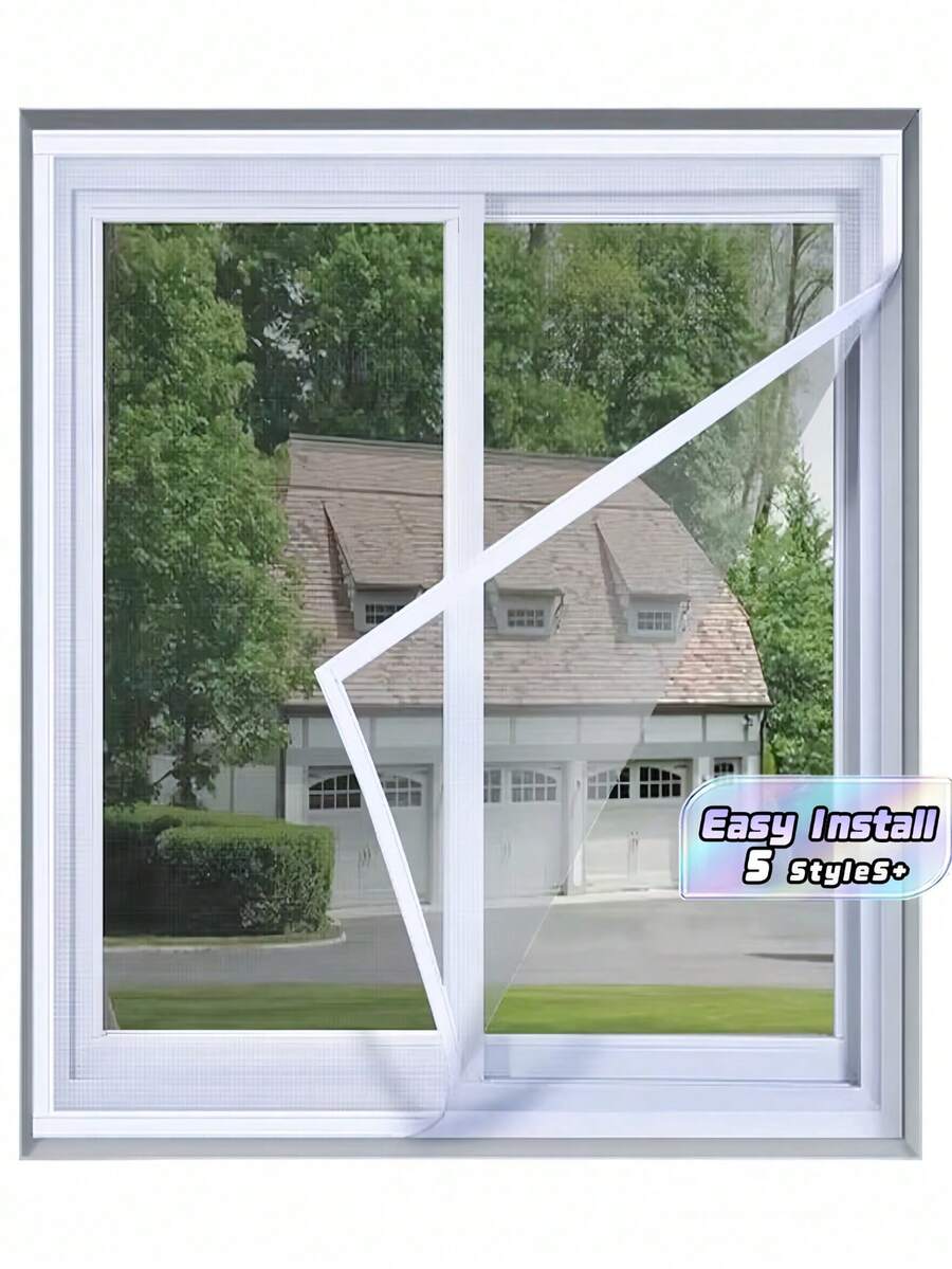 1PC Self Adhesive Window Screen Net Invisible Insect Proof Net For Home Use Summer Easy Installation Durable Mesh Anti Mosquito Fly Protection Keep Bugs Out Ventilation Breathable Fits Most Windows Doors - multicolor - View 1