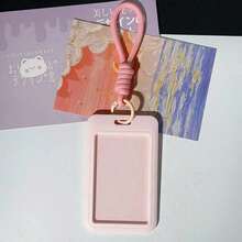 Cute Photocard Holder Keychain For Music Fans, Clear PVC Trading Card Sleeve Protector With Ring, ID Credit Badge Name Card Case For Backpack Purse Travel - Card Holder + Lanyard - View 10