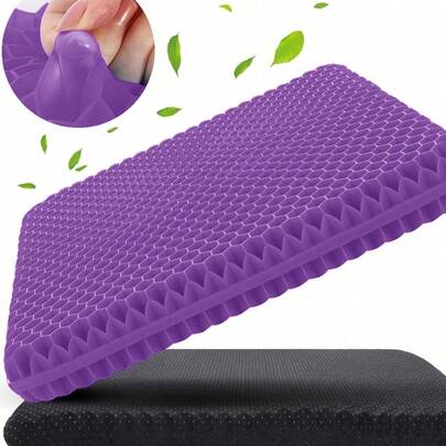 夏用ジェルハニカムクッション、特大サイズ通気性ハニカムグリッドカーシートクッション、厚手冷却ジェルお尻パッド 椅子用