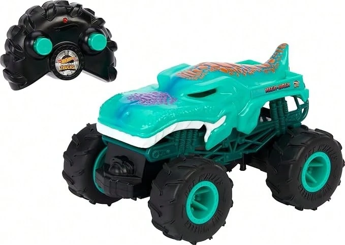 Mattel Hot Wheels Monster Trucks Series - 1:24 Mega Wrex RC Vehicle, Remote Control Dinosaur Truck Toy For Boys Gift - Monster Trucks - View 1