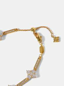MOTF PREMIUM NEW BRACELET LIGHT LUXURY FASHION NICHE SMALL FOUR-LEAF FLOWER BRACELET SIMPLE TEMPERAMENT HIGH SENSE - Gold - View 8