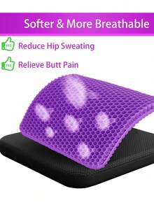 Summer Gel Honeycomb Cushion, Extra Large Breathable Honey Grid Car Seat Cushion, Thick Cooling Jelly Butt Pad For Chairs - multicolor - View 6