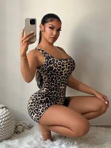 SHEIN SXY 女款夏季休閒純色無袖連身褲 - 彩色 - 查看 12