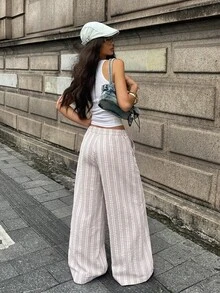 Coolane 女款條紋低腰寬腿長褲 - 彩色 - 查看 7