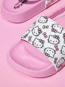 HELLO KITTY AND FRIENDS | SHEIN 可愛卡通星星彈力帶粉色女孩彩虹兒童一腳蹬拖鞋 幼兒與嬰兒防滑快乾浴室拖鞋 - 淡紫色 - 查看 3