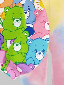 Slaydiva SHEIN X Care Bears Set 2 pezzi con felpa girocollo ampia e minimalista e leggings aderenti X, outfit estivo, streetwear, adatto per pendolarismo quotidiano, appuntamenti, feste, autunno/inverno, estate, feste, matrimoni, spiaggia, cerimonie di laurea, elegante, casual, uscite, Y2K, outfit per festival musicali - Multicolore - Visualizzare 3