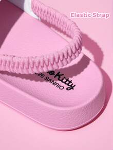 HELLO KITTY AND FRIENDS | SHEIN 可愛卡通星星彈力帶粉色女孩彩虹兒童一腳蹬拖鞋 幼兒與嬰兒防滑快乾浴室拖鞋 - 淡紫色 - 查看 4