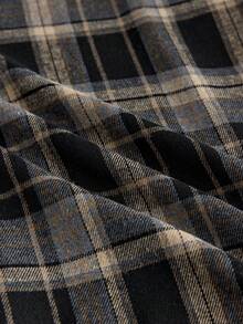 AXEPEAK Men's Patchwork Plaid 2 In 1 Single-Breasted Casual Shirt - Multicolor - View 7