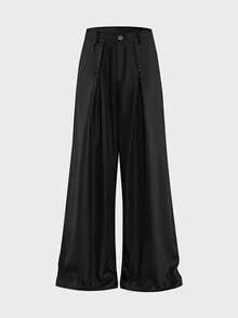 AXEPEAK Men's Solid Color Casual Versatile Daily Wear Long Pants - Black - View 7