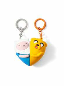 ADVENTURE TIME X SHEIN Colgador de bolso creativo tridimensional, llavero, regalo - Multicolor - Ver 7