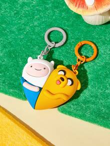ADVENTURE TIME X SHEIN Colgador de bolso creativo tridimensional, llavero, regalo - Multicolor - Ver 4