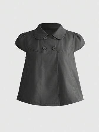 Kawaii Tenues d'été pour femmes, blouse décontractée mignonne avec col Peter Pan, style académique vintage pour la remise des diplômes