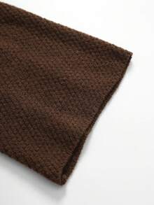 GlowEve CURVE Vintage Dark Brown V-Neck Double Bow Knitted Cardigan Loose Flared Sleeve Short Sweater - Brown - View 6