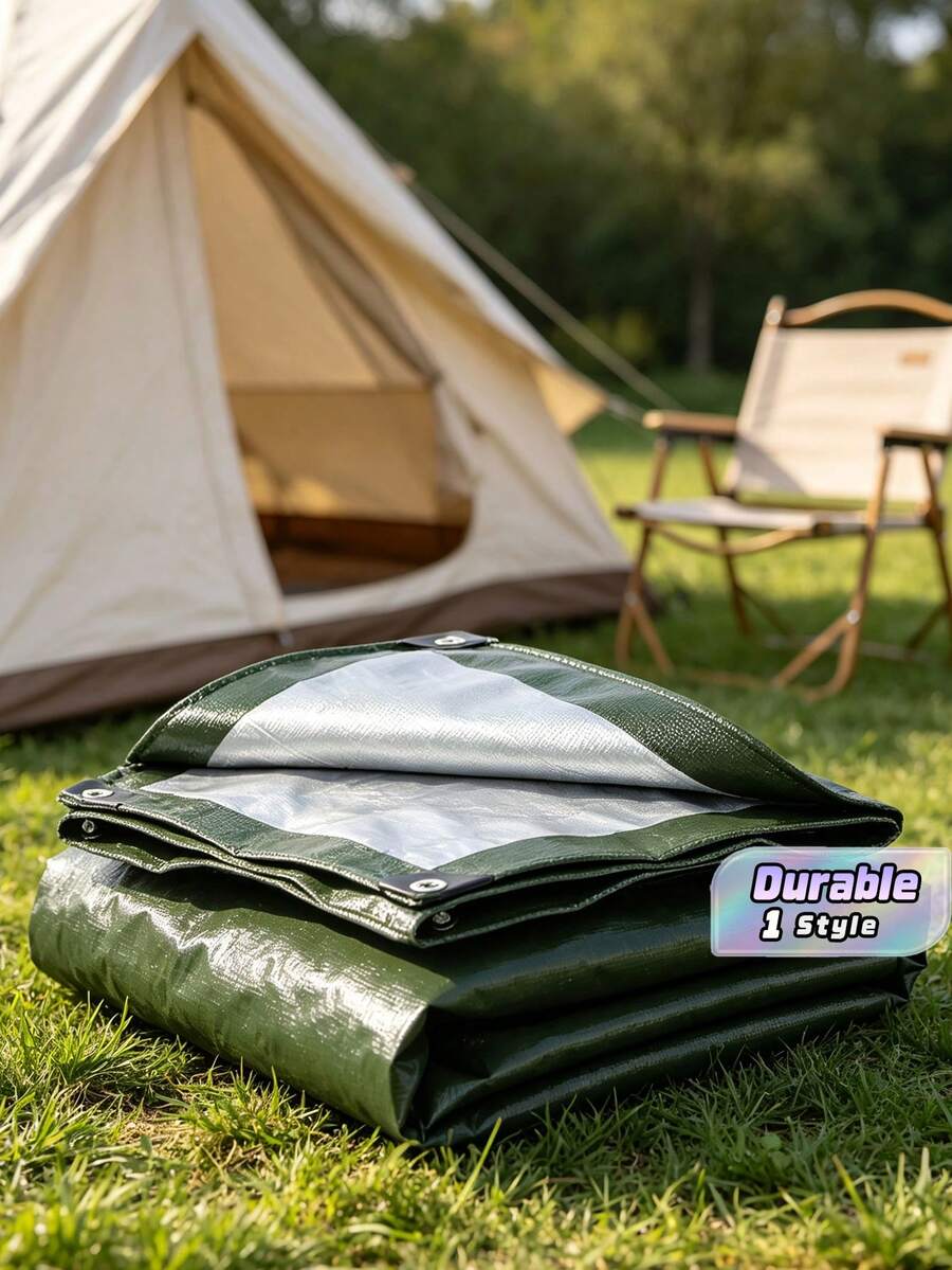 3m * 6m Army Green Waterproof Oxford Cloth Tarpaulin, Made Of PE Material With Rainproof And Sunproof Functions, Double-Sided Coating And Strong Light Shielding Performance - multicolor - View 1