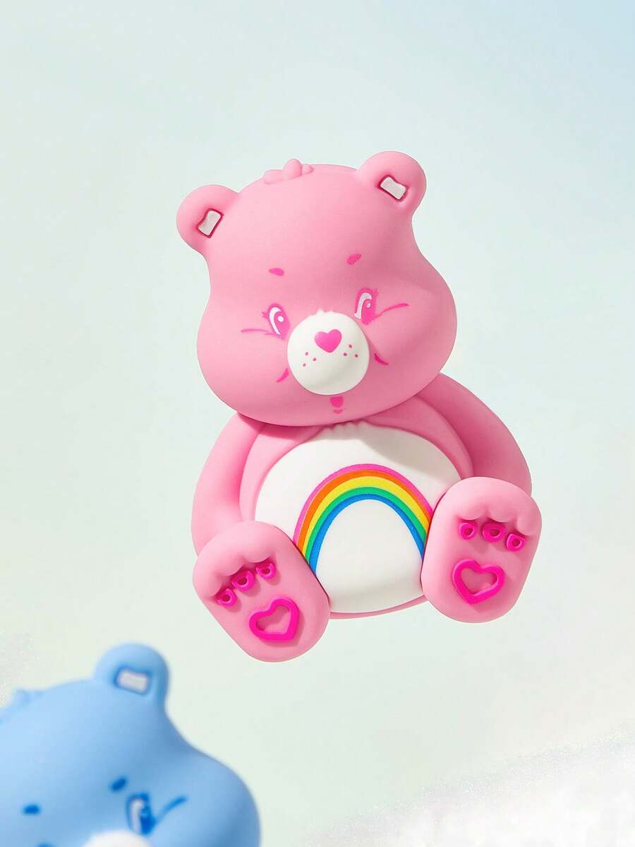 SHEIN X Care Bears 1個熊形Q字裝飾品,桌面擺飾,禮物 - 粉色 - 查看 1