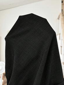 SHEIN 孕婦度假休閒純色前開扣洋裝 - 黑色 - 查看 8