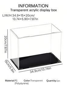 Transparent Acrylic Display Boxes, Available In 11 Sizes, Diy Assembly, Suitable For Displaying Models, Building Blocks, Crafts, And Souvenirs, And Providing Dust Protection. - 5mm Black PVC Base - View 26