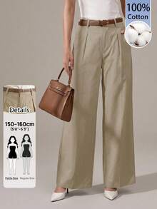 Sinnesro Premium Sage Green Long Pants, Autumn Elegant Casual Teachers' Day Style, Fashion Versatile Commute Work Business Brunch - Khaki - View 4