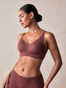 Veilyse Seamless Wireless Soft Cup Bra For Women, Lightweight Unlined Elastic Pullover Bra - Multicolor - View 3