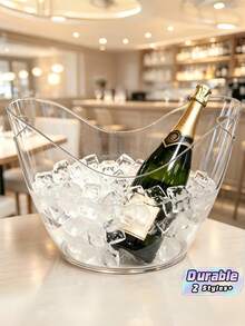 Half Clear Champagne & Chilled Soda Bucket – Ice Bucket, Ideal For Parties, Bars And Restaurants, Perfect For Summer, Father's Day And Halloween - View 1