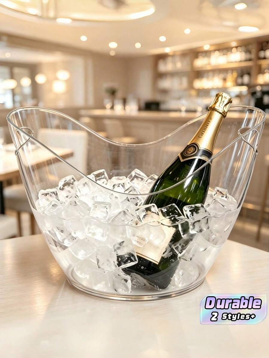 Half Clear Champagne & Chilled Soda Bucket – Ice Bucket, Ideal For Parties, Bars And Restaurants, Perfect For Summer, Father's Day And Halloween - View 1