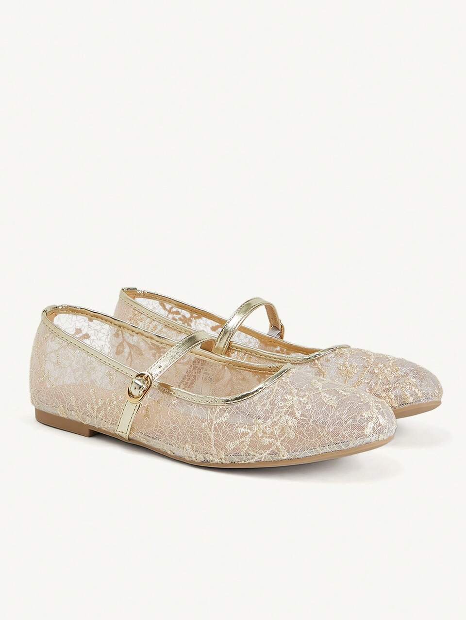 CUCCOO CHICEST Lace Mesh Mary Jane Shoes Women's Summer, Breathable Buckle Flats, Daily Commuting Dating Gentle Shoes