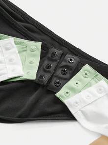 SHEIN BASICS 3件組休閒極簡基本款純色圓領無袖修身女款連身衣 夏季服裝 日常辦公穿搭 白色、淺灰色、黑色 - 綠色 - 查看 4