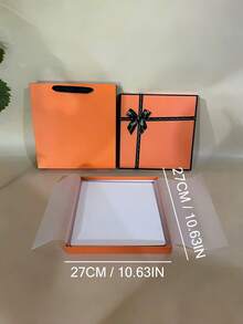 Zazumi 1pc Tabletop Decor Single White Cardboard Board Matte Finish Gift Packaging Display Box, Modern Aesthetic Tabletop Vanity Decor, Minimalist Housewarming Gift For Bedroom Entryway Office Apartment Friendly Accent Decor - View 4