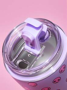 HELLO KITTY AND FRIENDS | SHEIN 300ml/10oz 不鏽鋼材質防漏蓋隨附吸管杯，適用熱飲與冷飲，適合大多數汽車杯架，送禮佳品 - 淡紫色 - 查看 6
