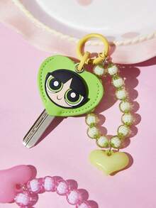 THE POWERPUFF GIRLS X SHEIN PVC鑰匙保護套 - 綠色 - 查看 2