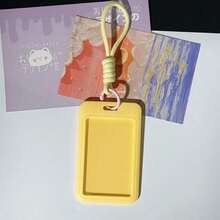 Cute Photocard Holder Keychain For Music Fans, Clear PVC Trading Card Sleeve Protector With Ring, ID Credit Badge Name Card Case For Backpack Purse Travel - Card Holder + Lanyard - View 13