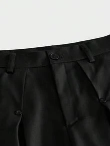 AXEPEAK Men's Solid Color Casual Versatile Daily Wear Long Pants - Black - View 4